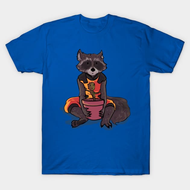 rocket and groot T-Shirt by inkpocket